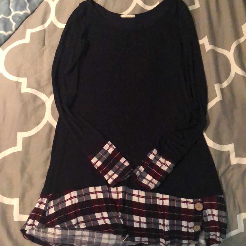 Navy long sleeve dress